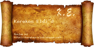 Kerekes Előd névjegykártya